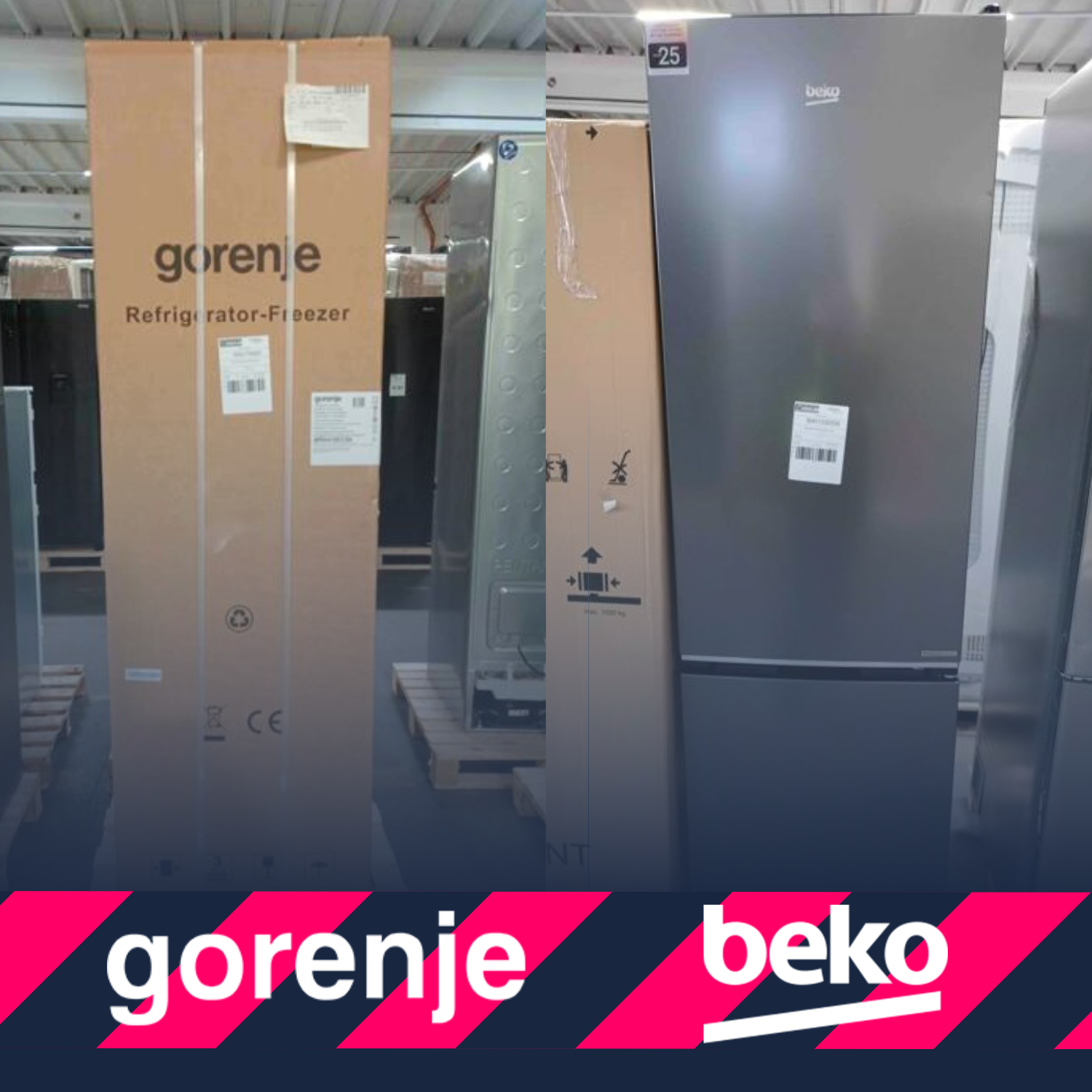 Gorenje, Beko – Kühl-Gefrierkombinationen - 2 Haushaltsgeräte