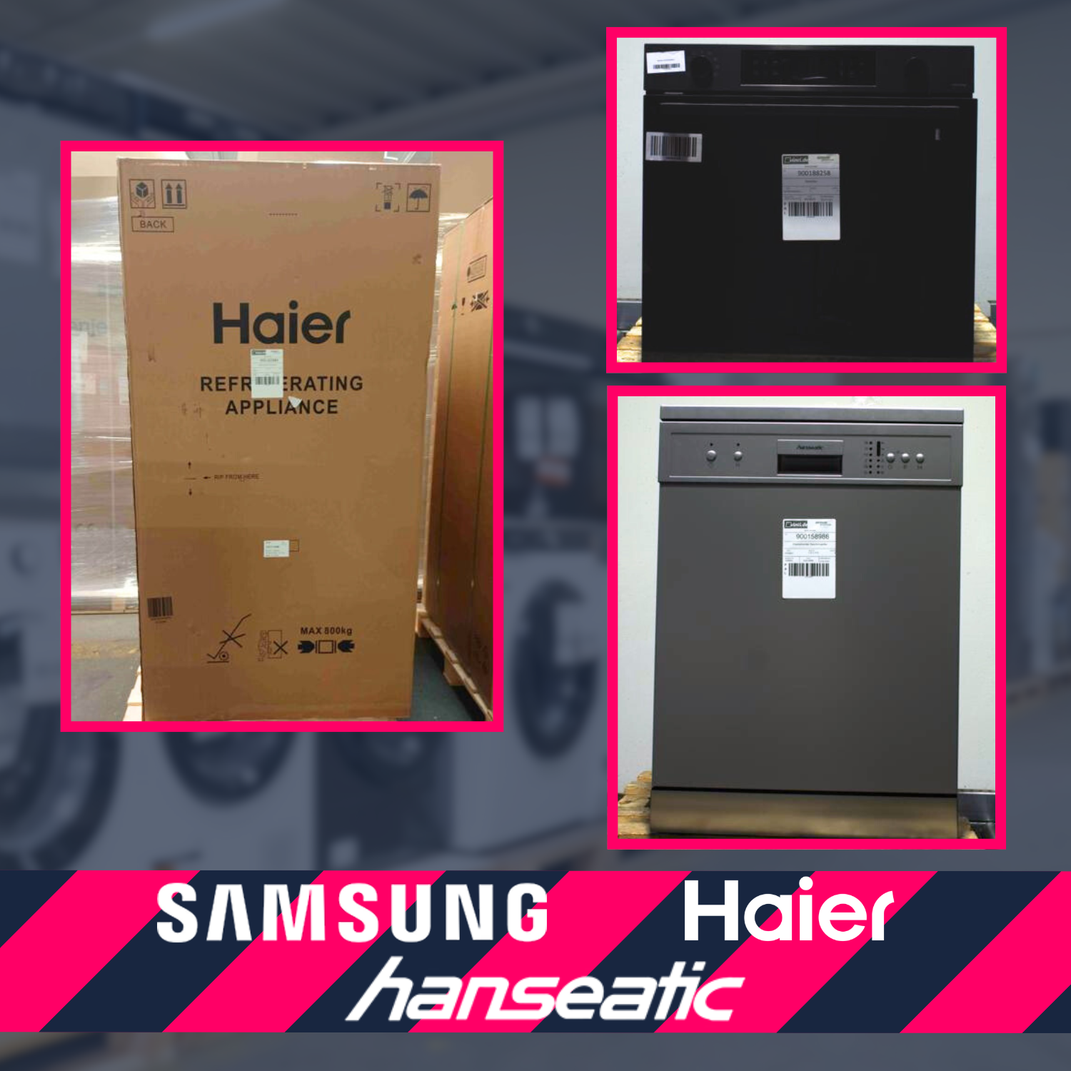 Samsung, Haier, Hanseatic - 3 Geräte Weiße-Ware-Mix