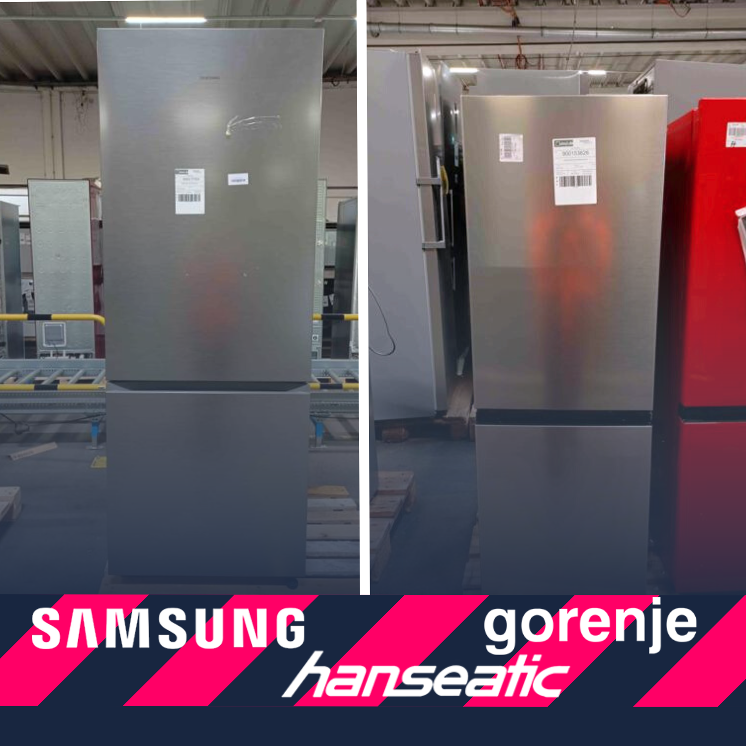 Samsung, Hanseatic - Kühl-Gefrierkombinationen - 4 Haushaltsgeräte