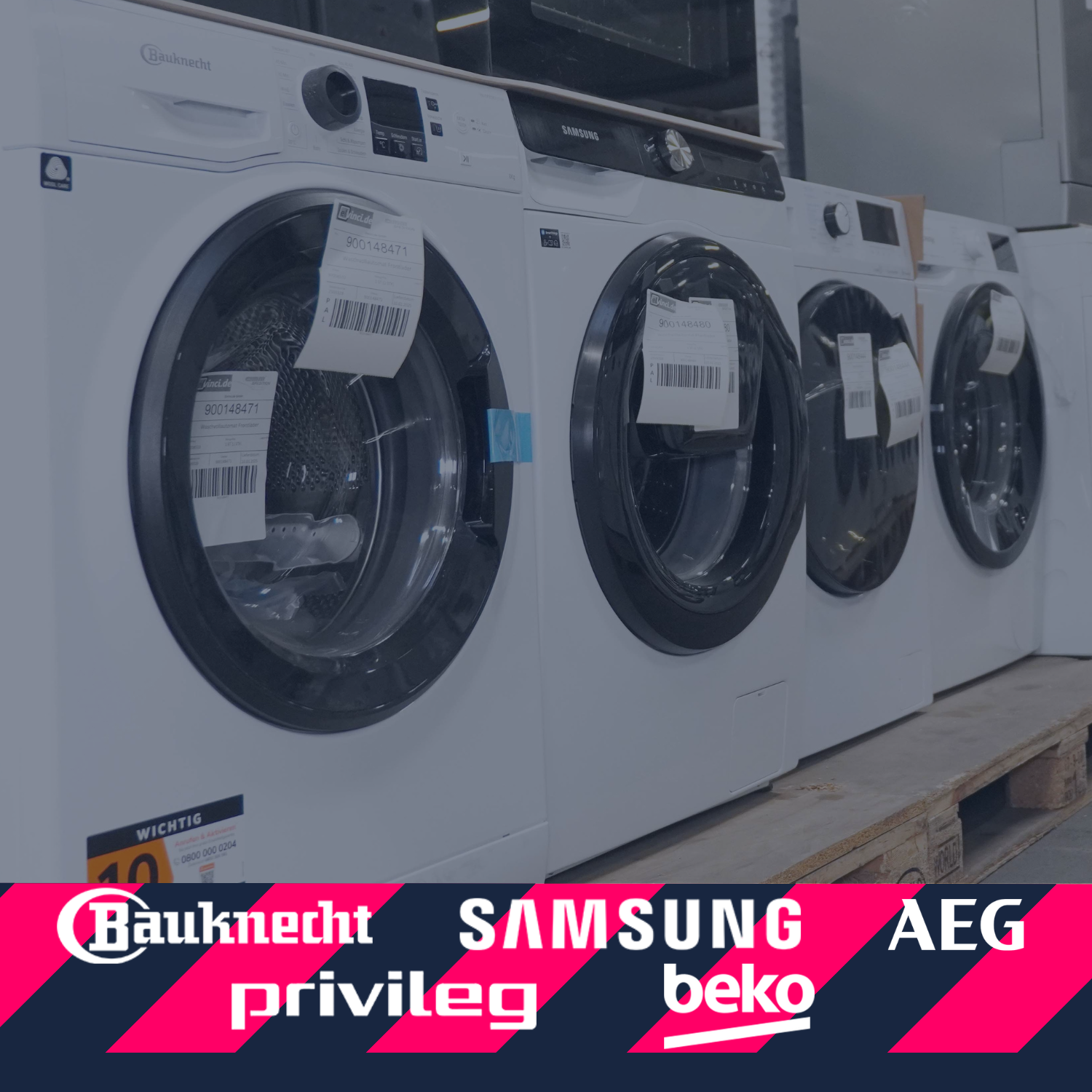 10 Stück (verschiedene Zustände) -Samsung, Bauknecht & mehr - Waschvollautomaten & Waschtrockner