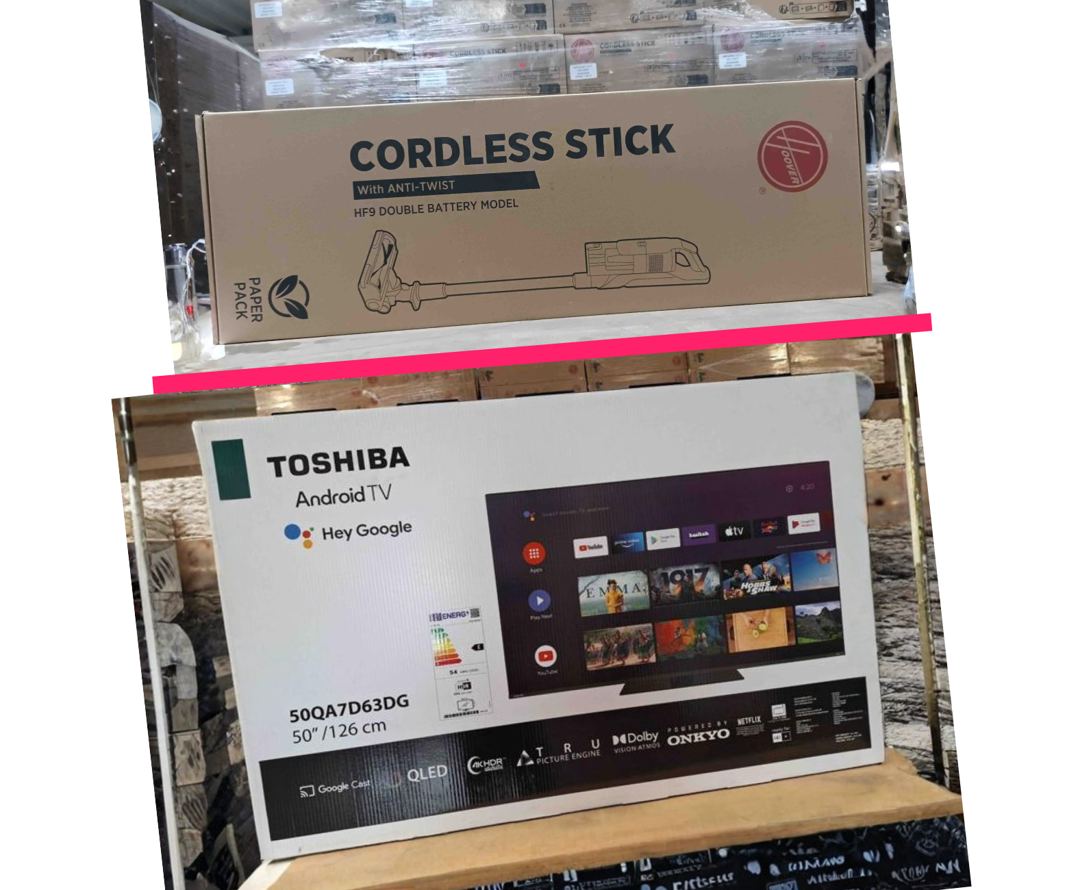 Grafische Darstellung von Fernsehern und Staubsaugern im A-Zustand.