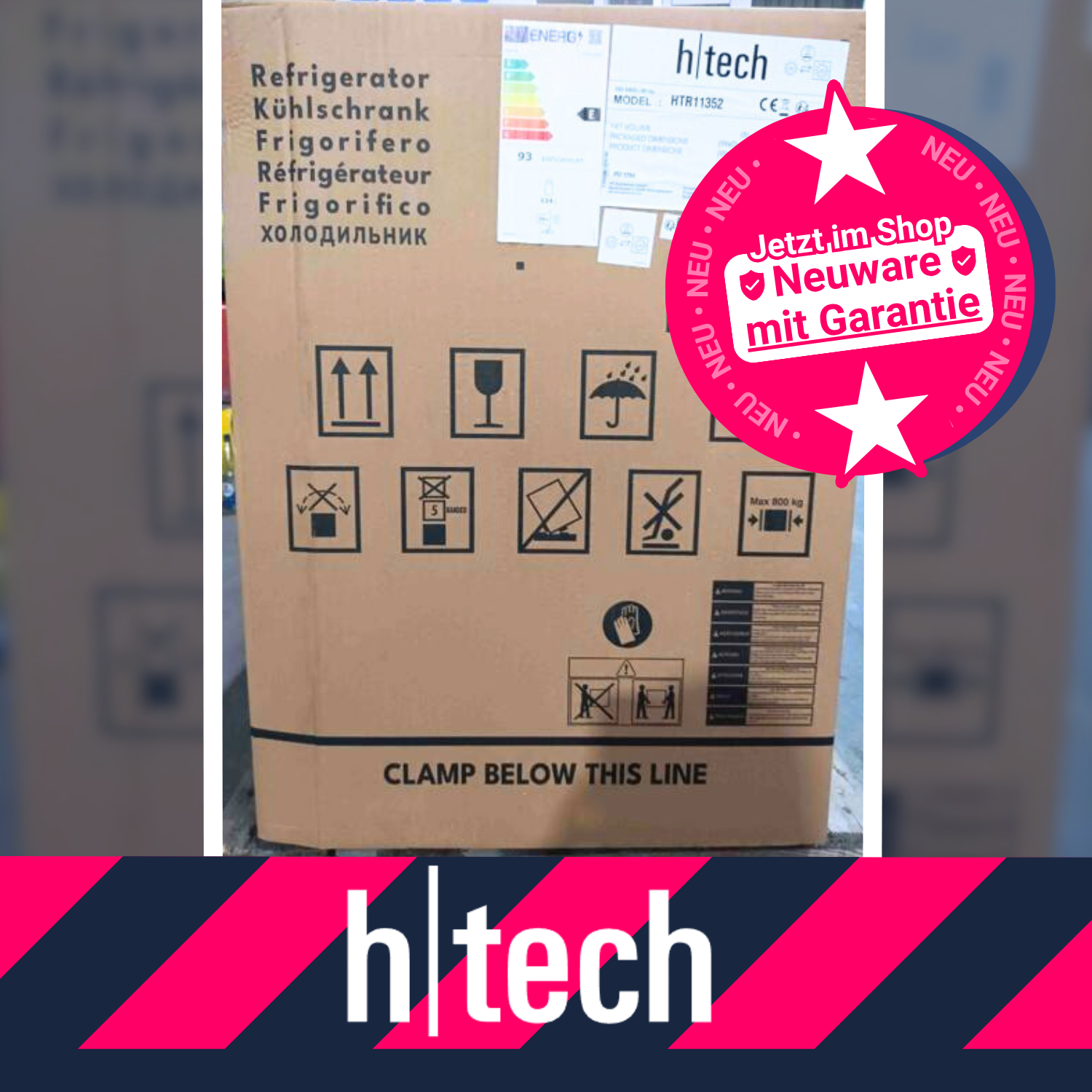 10 Stück (A-Ware) - H-Tech Unterbau-Kühlschränke
