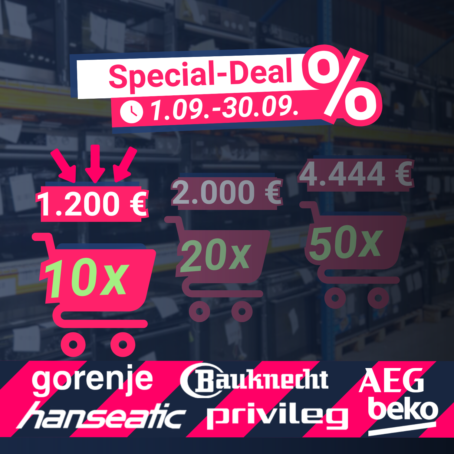 10 Stück (verschiedene Zustände) -Hanseatic, Gorenje & mehr - Herdsets (Ofen & Kochfeld)