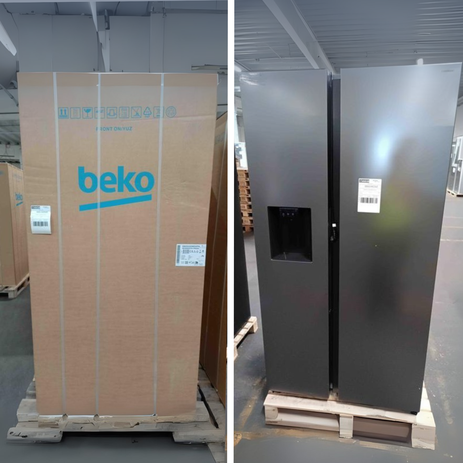 8 Stück (verschiedene Zustände) -Hisense, Beko & mehr - Side-by-Side Kühlschränke