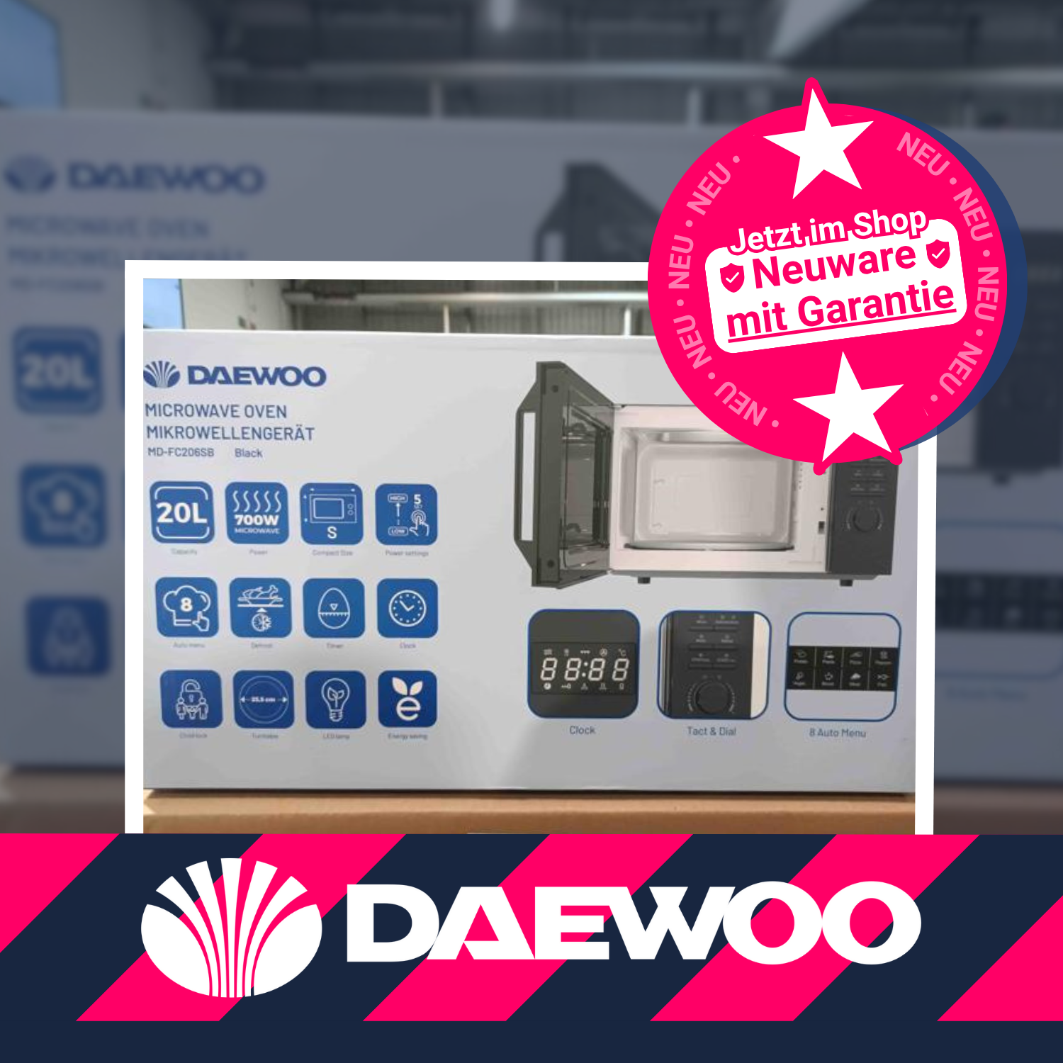 24 Stück (1 Palette, Daewoo, A-Ware) - Mikrowellen